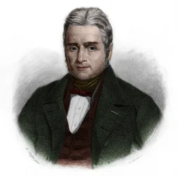 Portrét Jacquese Lafittea (1767-1844), francouzského politika a bankéře. v „Knize řečníků“ od Louise de Cormenin Timona. 1842. Soukromá sbírka.