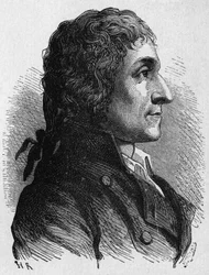 Portrét Josepha-Louise Prousta (1754 - 1826), francouzského chemika - v „“ Album de la Science; věhlasní vědci; Velké objevy “”” 1896.