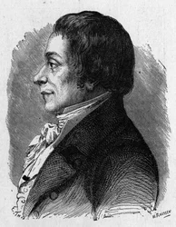 Portrét Josepha Lakanala (1762 - 1845), francouzského politika - v „“ Album de la Science; proslulí učenci; Velké objevy “”” 1896.
