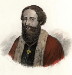 Portrét Josepha Pittona de Tournefort (1656-1708), francouzského cestovatele a botanika. V ""Portréty užitečných mužů""