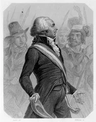 Portrét Jéroma Pétiona de Villeneuve (1756-1794), francouzského politika. V „Historie Girondinů““ od Lamartina