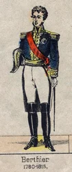 Portrét Louis Alexandre (Louis-Alexandre) Berthier (1753-1815), princ z Neuchatel, Marechal z Francie - Obrázek Epinal z konce 19. století - Soukromá sbírka