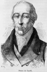Portrét Ludvíka V. Josepha de Bourbon-Conde (1736-1818), osmého prince z Conde, francouzského válečného muže - v „“L