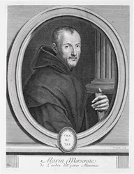 Portrét Marina Mersenna (1588-1648) vyrytý Duflosem