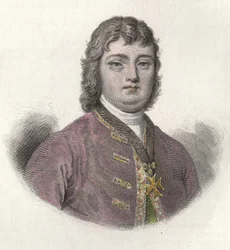 Portrét Nicolase Roze dit le Chevalier Roze (1675-1733), francouzského vojenského a místodržícího, in "Portraits des Hommes Useful".