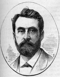 Portrét Paula Duboise (1829-1905), francouzského sochaře. Rytina v „“ Le Monde Illustré““ č. 890 ze dne 2. května 1874.