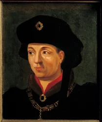 Portrét Filipa Dobrého, vévody burgundského (1396-1463) Obraz francouzské školy. Slunce 16. století. 0,2x0,15 m versailles, zámecké muzeum