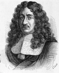 Portrét Pierra Paula de Riqueta (1604 - 1680), francouzského inženýra, který postavil canal du midi - v „Album de la Science; věhlasní vědci; Velké objevy “”” 1896.