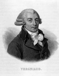 Portrét Pierra Victuriena Vergniauda (1753-1793), francouzského politika. - v “”Revolution francaise”” od Thierse