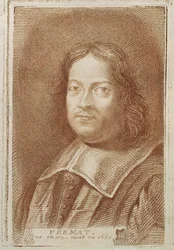 Portrét Pierra de Fermat (1601-1665) z Histoire des Mathematiciens od Alexandra Saveriena, polovina 18. století