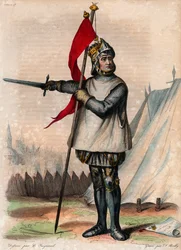 Portrét Roberta de Hauteville známého jako Guiscard (1015-1085), vévoda z Apulie a Kalábrie.