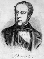 Portrét Williama Spencera Cavendishe (1790-1858), vévody z Devonshire. Rytina v „“ Le Monde Illustré““ č. 45 z 20. února 1858.