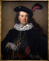 Portrét herce nebo muže v maškarním kostýmu, kolem roku 1785