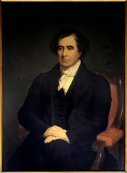 Portrét fyzika Francoise Araga (1786-1833), astronoma a politika, ministra námořnictva a války v roce 1848. Anonymní obraz 19. století. Paříž, Musee De L