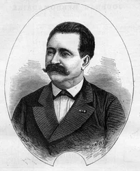 Portrét „“doktora Nicolaye““ (Faure Nicolay, francouzský kouzelník?). Rytina v „“ Le Monde Illustré““ č. 1052 z 9. června 1877.