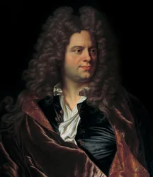 Portrét francouzského spisovatele Jeana de La Bruyere (1645-1696) Malba francouzské školy 17. století. Chantilly, Conde Museum