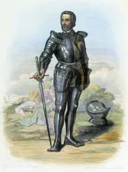 Portrét rytíře Bayarda (1475-1524) - v „Le Plutarch francais“, ed. Mennechet