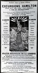 Plakátová reklama Excursions Hamilton, c.1890