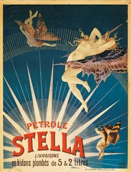 Plakát propagující benzin Stella, 1897