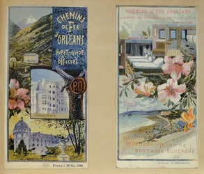 Plakáty propagující Chemin de Fer dOrleans, c.1900-05