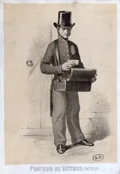 Listonoš, kolem roku 1865