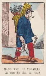Obchodník s drůbeží. Na ostatní husy, na ostatní! , kolem roku 1819 (tisk)