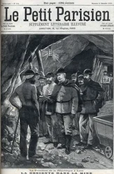 Prezident Francouzské republiky Felix Faure navštívil doly Lens v prosinci 1898. Obálka novin „“Le petit Parisien““.