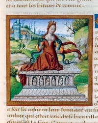 Královna Kleopatra a dva hadi, asi 1505 (miniatura)