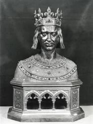 Relikviářová busta sv. Ludvíka (1214-70) (stříbrně zlacená)