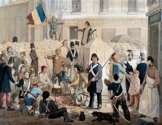 Revoluce 1848: Barikáda rue Coquenard (25. února