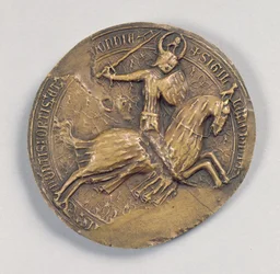 Pečeť Jeana IV Valliant (1341-99) vévoda z Bretaně (vosk)