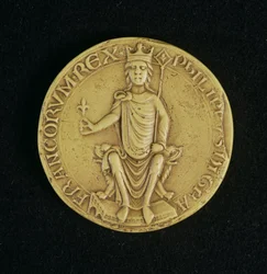 Pečeť Filipa II. Augusta (1165-1223) 1198 (vosk)