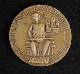 Druhá pečeť Raymonda VII (1197-1249) z Toulouse (vosk)