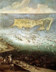 Obléhání citadely svatého Martina na Ile de Re, v roce 1627 (malba, kolem roku 1640)
