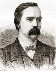 Sir Charles Tilston Bright, z knihy Les Merveilles de la Science, vydané kolem roku 1870 (rytina)