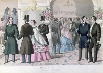 Soiree Mondaine, 1858 (barevná rytina)