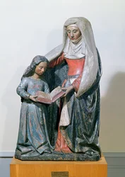 Svatá Anna a Panna, 1500-30 (polychromované dřevo)