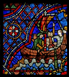 St Nicholas: loď přepravuje cestovatele do Myry (w29a)