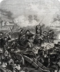 Bitva o Landen nebo Neerwinden byla svedena v dnešní Belgii dne 29. července 1693 během devítileté války (rytina)