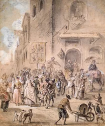 The Charlatan, 1774 (pero, inkoust a wc na papíře)
