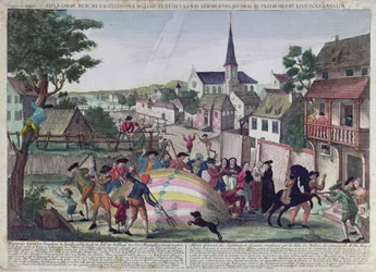 Všeobecný poplach obyvatel Gonesse způsobený sestupem balónu, 27. srpna 1783