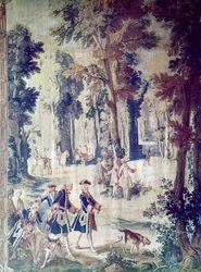Hon na Ludvíka XV., gobelín, polovina 18. století (tapisérie)