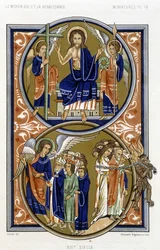 Poslední soud - faksimile miniatury žaltáře St Louis