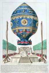 Balónový experiment bratří Montgolfierů v Chateau de la Muette, 21. listopadu 1783