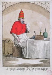 Papež pojídající sýr Roquefort, 1791