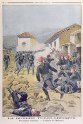 Turco-řecká válka, z Le Petit Journal, květen 1897