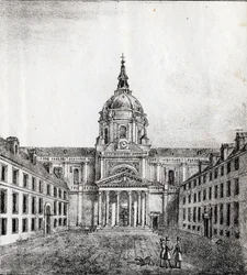 Sorbonnská univerzita - "Alphabet Picturesque des Monumens de Paris" kolem roku 1840 (rytina)