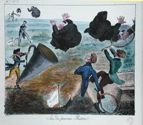 Nevítané přijetí misionářů v Bretani, prosinec 1819 (rytina)