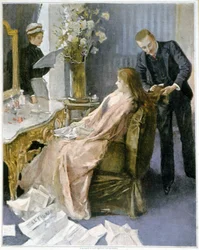 Sezení kadeřníka doma - kreslení