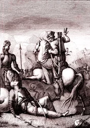 Turecký sultán Soliman v "Jeruzalémě osvobozen" Torquato Tasso